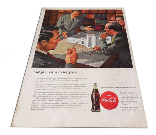 Dante42 Publicidad Antigua Retro Gaseosa Coca Cola 1954