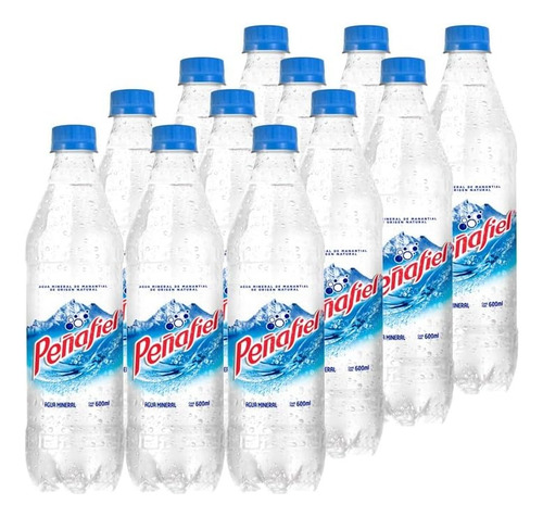 Peñafiel, Agua Mineral 600 Ml, Botella Pet, 12 Piezas