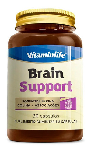 Brain Support Nootropico Concentração - 30 Caps Vitaminlife Sabor Sem sabor