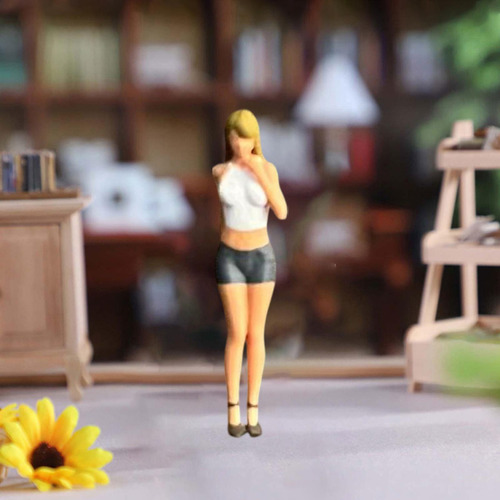 Diorama Figuras Elegantes Layout Da Cena Pintada À Estilo H