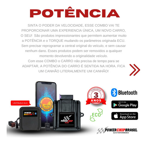 Chip Potência Toro 1.3 Turbo Flex 185cv +40cv+7kgfm Tq Combo