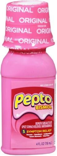 Paquete De 2 Pepto-bismol Líquido Original De 4 Onzas