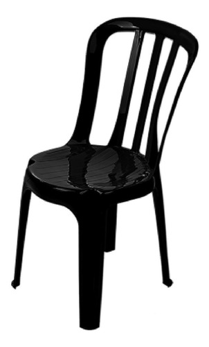 Cadeiras Plasticas Bistrô Preta ( 06 Peças )