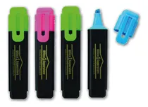 Comprar Resaltador (pqt 2 Verde + 1 Celeste Y 1 Rosado) Pqt X4 Unds