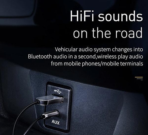 Imagen 7 de 7 de Receptor De Audio Bluetooth 5.0 Con Cable Auxiliar Baseus