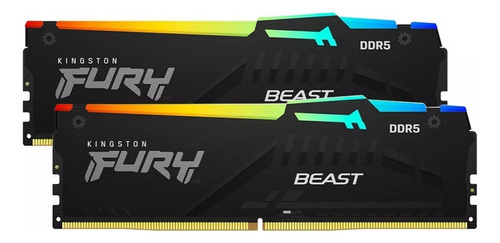 Memoria RAM Fury Beast Rgb color negro 32 GB 2 Kingston KF560c36bbea-32