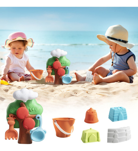 Juego De Arena Con Forma De Baúl De Playa En U, 8 Piezas, Ar