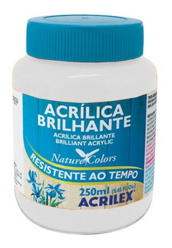 Tinta Acrílica Brilhante Branca 250ml - Acrilex