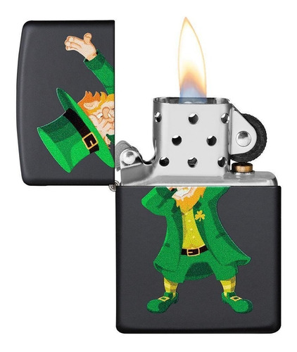 Imagen 4 de 10 de Encendedor Zippo Modelo 49124 Dabbing Leprechaun Garantia.