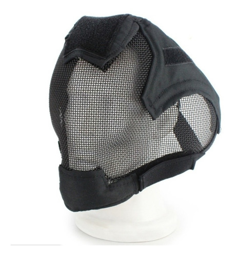 Máscara Telada  Metal Face Inteira Airsoft Proteção - Preta