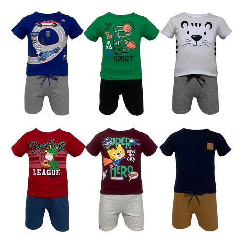 Kit 3 Conjuntos Infantil Menino - Alta Qualidade Algodão