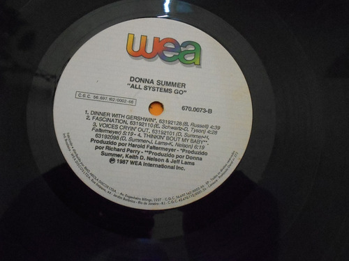 Lp Donna Summer - All Sistems Go