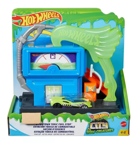 Pista Hot Wheels City Conjunto Básico: Ataque Dino na Pizzaria