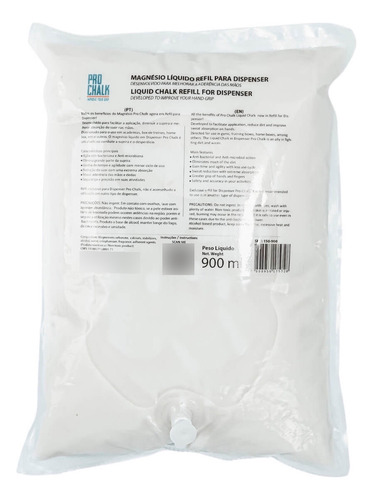 Refil Sache 900ml Magnesio Liquido Pro Chalk P/ Dispenser