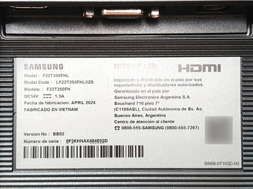 Monitor Samsung Gamer Essential 22 Pulgadas Negro (Usado)
