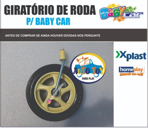 Baby Car - Homeplay - Só 1 Giratório De Roda Dianteiro