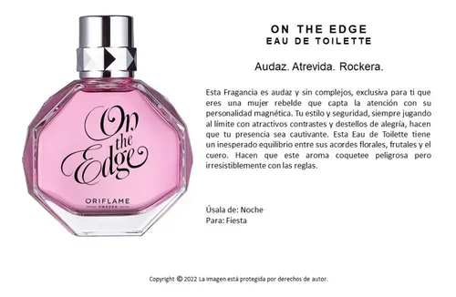 Perfume Europeo On The Edge Original Dama 50ml