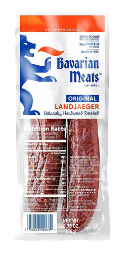 Bavarian Meats Landjaeger - Palitos De Aperitivo De Salchich