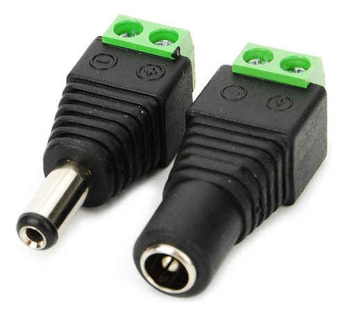 Par Conector Dc Hembra Y Macho De Poder Cámaras