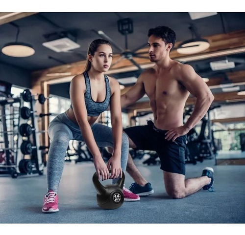 Imagen 3 de 4 de Kettlebell Pesa Rusa 10kg Mancuerna Crossfit Fitness