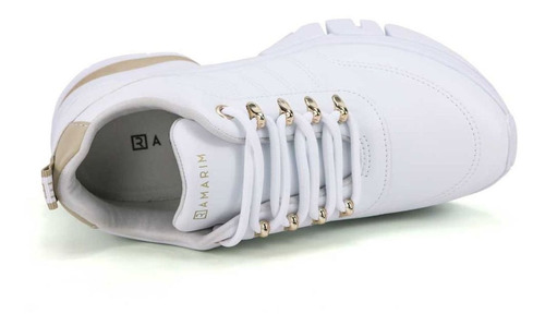 Imagem 3 de 5 de Tênis Feminino Ramarim Dad Chunky Sneaker 2180103 Dourado