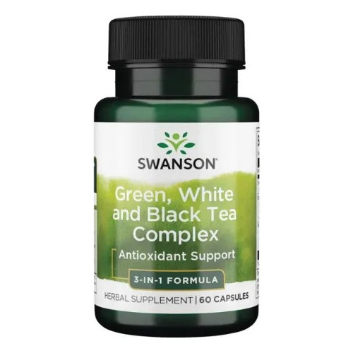 Green, White And Black Tea Complex 60 Capsulas Swanson