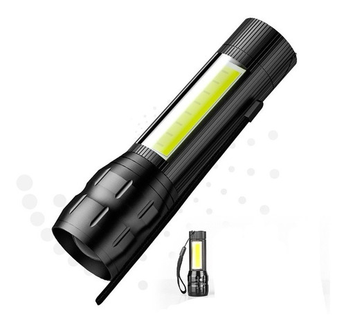 Lampara Táctica Recargable Con Zoom 4 Modos Mini 3000 Lumens