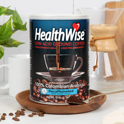 Healthwise Café Descafeinado Agua Suiza, 12 Oz