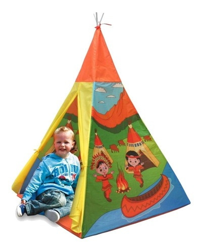 Carpa Estilo Tipi Infantil Poppi India 100 X 100 X 135 Cm 