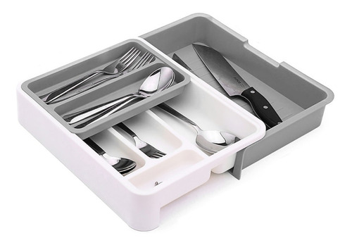 Organizador De Cocina Caja Para Guardar Cubiertos Regulable