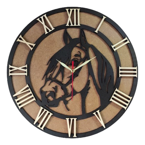 Reloj De Pared Personalizado Caballo Diseño Medidas Colores