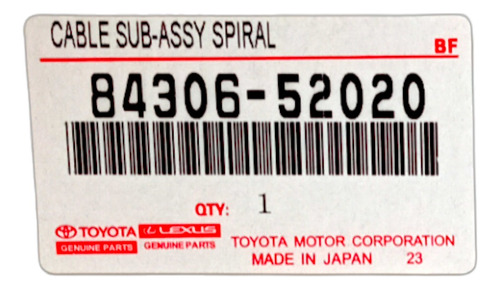 Cable Espiral Cinta Airbag Para Toyota Corolla 03-08 1.8