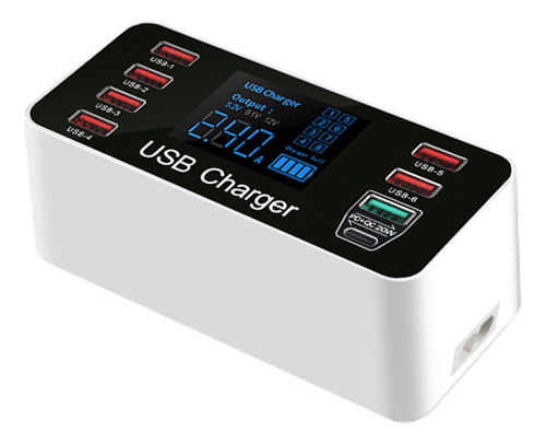 Cargador Usb Usb Lcd Fast Ports Charger Chip Port Station