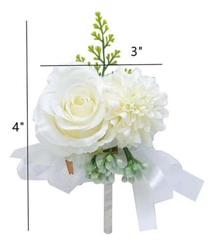 Juego De 2 Ramilletes De Muñeca De Flores De Rosa, Flor De