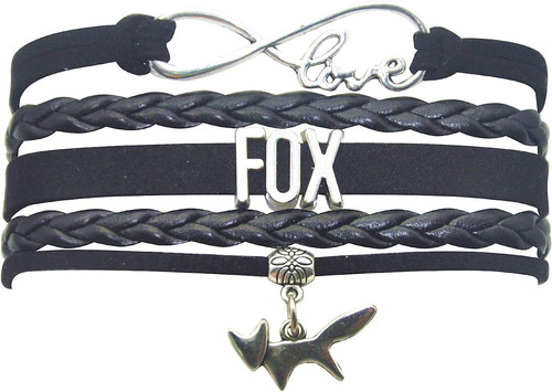 Hhhbeauty Pulsera De Zorro ' Cuero Infinity Love Fox Regalos