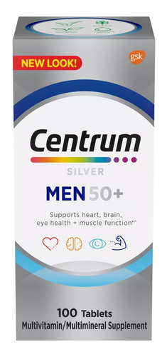 Centrum Silver Men 50+ Americano 100 Tabs Hombre +50 Años