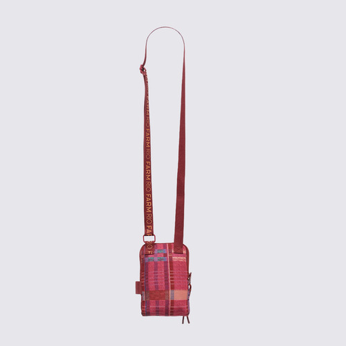 Bolsa Farm Arpoador Sofia Xadrez Cor Vermelho