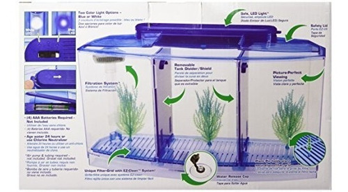 Imagen 3 de 7 de Petland Triple Tank Deluxe Acuario Para Pez Betta