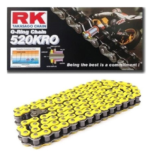 Cadena Transmision Kro Rk 520 X 118 Clip Amarillo Raptor 700