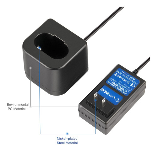 Cargador De Batería Ni-mh/ni-cd De 6 V Compatible Con Paslod