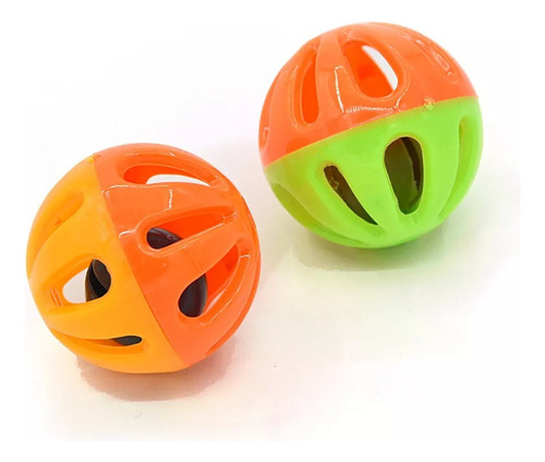 De / 20x Pelota Juguete For Gatos Con Cascabel Color