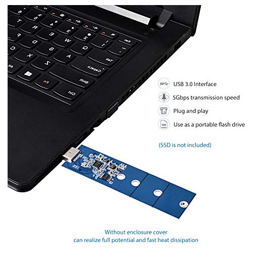 Adaptador Jesot M.2 A Usb, Lector B Key M.2 Ssd A Usb 3.0 Ca