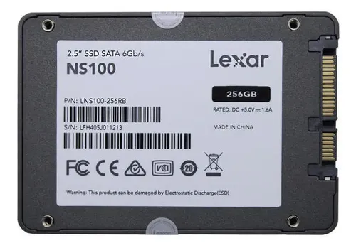 Ssd Lexar Ns100 2.5 '' Sata 6gb/s 256gb | MercadoLivre