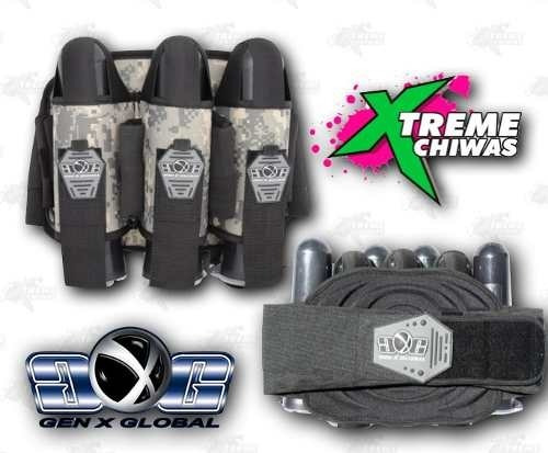 Arnés Tactico Gen Global 3+4 Pods Paintball Camuflaje Xtrm P