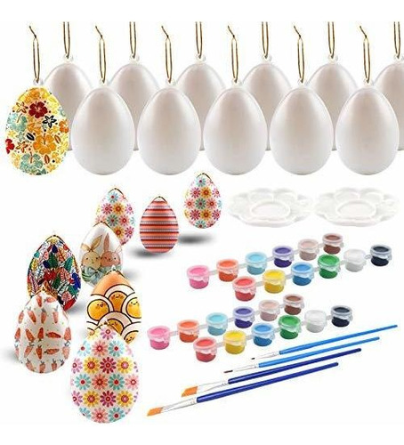 Kit De Pintura De Huevos De Pascua Que Incluye 20 Huevo...