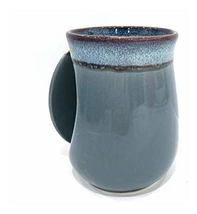 Selamica Porcelain 18oz Novelty Handwarmer Mug Blue gift for family friends and couple Coffee Mug Tea Mug 