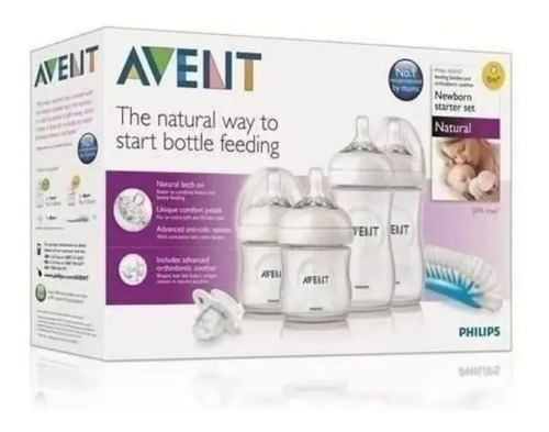 Kit  Set De Teteros Avent Por 4 Natural Originales