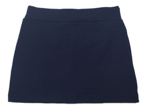 Calza Short Pollera Corta Nena Azul Colegial Escolar