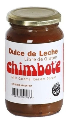Imagen 1 de 10 de Dulce De Leche Chimbote Libre De Gluten Frasco 450g. 