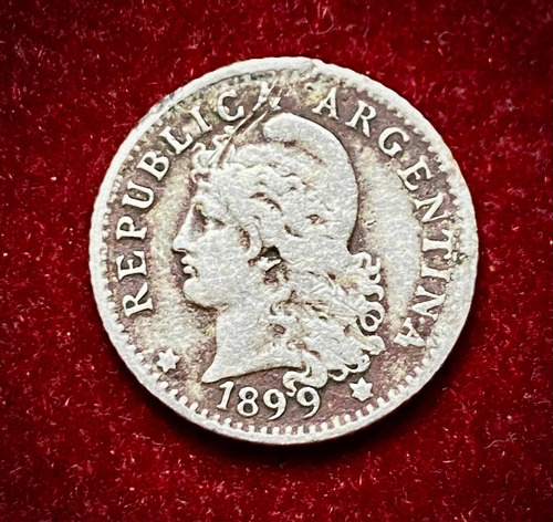 Moneda 5 Centavos Argentina 1899 Km 34 Cj 133.2 Cuproniquel
